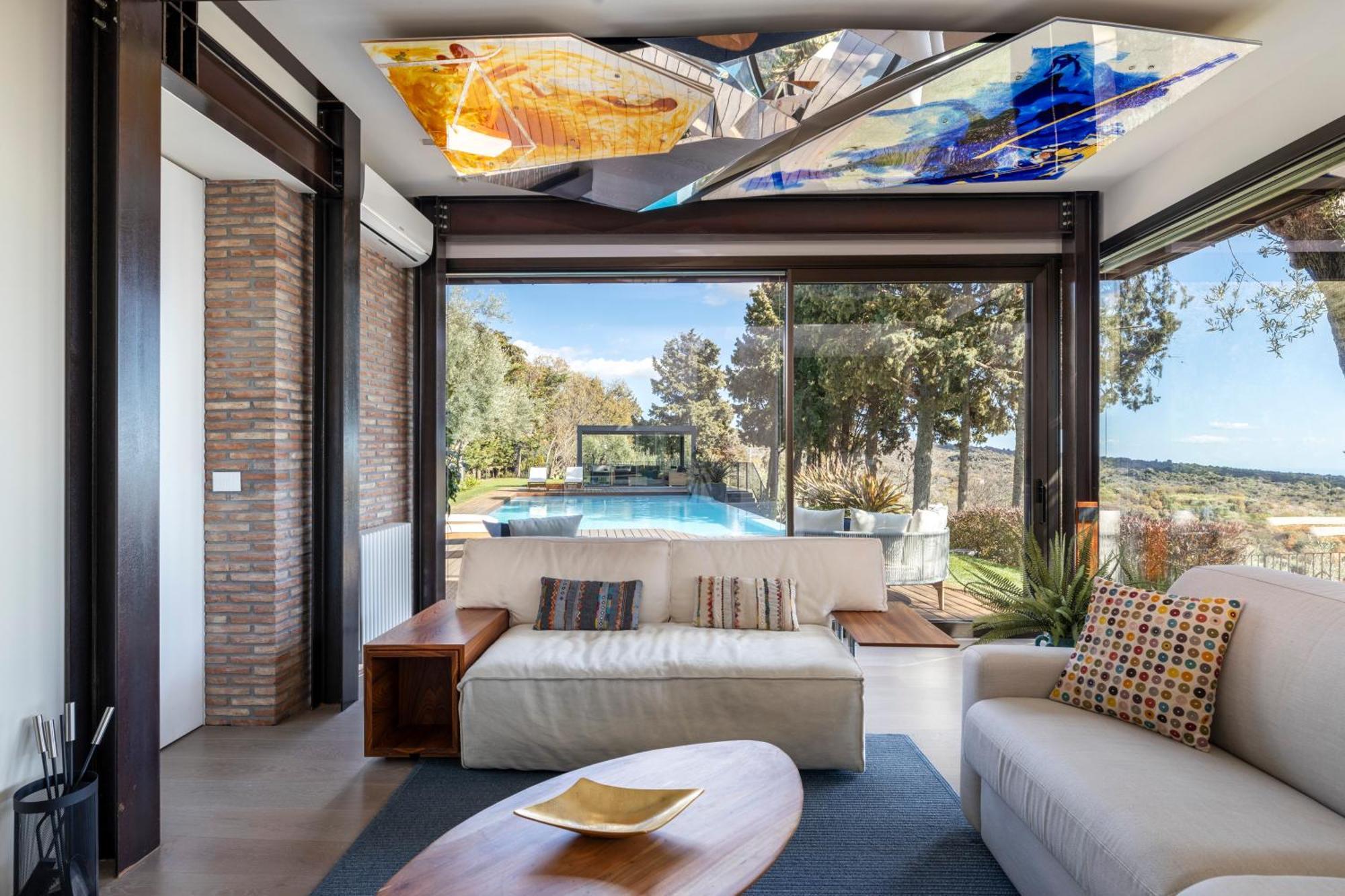 Scialaj Villa Di Lusso Sull'Etna Con Piscina E Vista Mare 라갈나 외부 사진